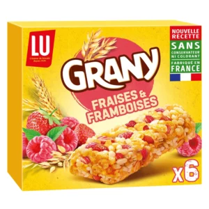Barres de céréales aux fraises et aux framboises - 108g