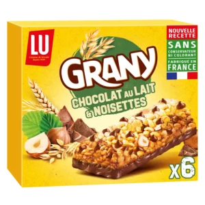 Barres de céréales au chocolat au lait et aux noisettes  - 138g