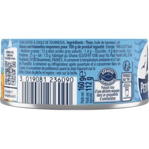 Thon à l'huile de tournesol - 160g