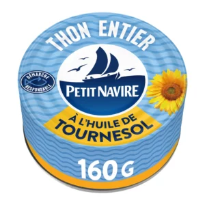 Thon entier à l'huile de tournesol - 160 g
