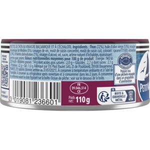 Miettes de thon vinaigre balsamique/échalote - 110g