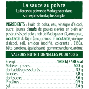 Sauce poivre de Madagascar - 260g