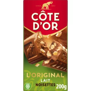 Tablette de chocolat au lait et aux éclats de noisettes - 200 g
