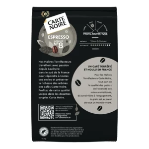 Café dosettes Espresso n°8 compatibles Senseo - 60 dosettes