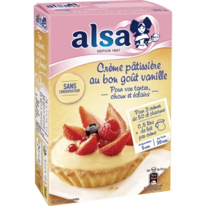 Préparation crème pâtissière onctueuse ALSA - 390g