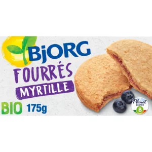 Biscuits bio Fourrés Myrtilles BJORG - 175g