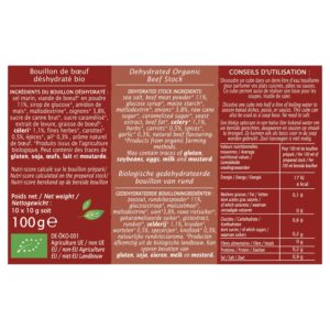 Bouillons de cubes bœuf Bio JARDIN BIO ETIC - 100g