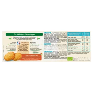 Biscuits sablés noix de coco citron Bio JARDIN BIO ETIC - 170g