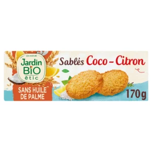 Biscuits sablés noix de coco citron Bio JARDIN BIO ETIC - 170g