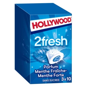 Hollywood Chewing Gum 2 Fresh Menthe Forte 30 dragées - 66 g