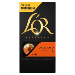Café capsules delizioso intensité 5 compatibles Nespresso - 10 capsules