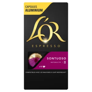 Café capsules sontuoso compatibles Nespresso intensité 8 - 10 capsules