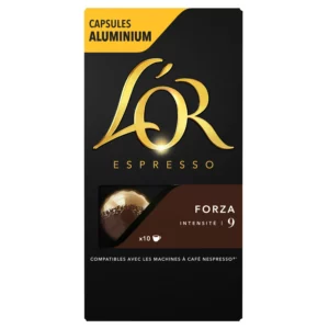 Café capsules forza intensité 9 compatibles Nespresso - 10 capsules