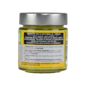 Fonds de sauce bio citron confit gingembre LE COQ NOIR - 130g