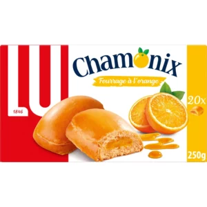 Biscuits fourrés à l'orange Chamonix LU - 250 g