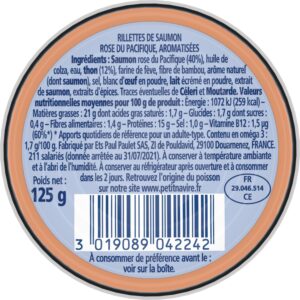 Rillettes de saumon PETIT NAVIRE - 125g