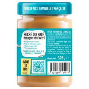 Pâte à Tartiner Cacahuète Crémeux ANDROS BE NUTS - 325g