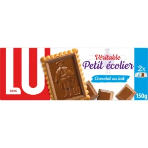Biscuits petit beurre nappés au chocolat au lait Petit Ecolier LU - 150 g