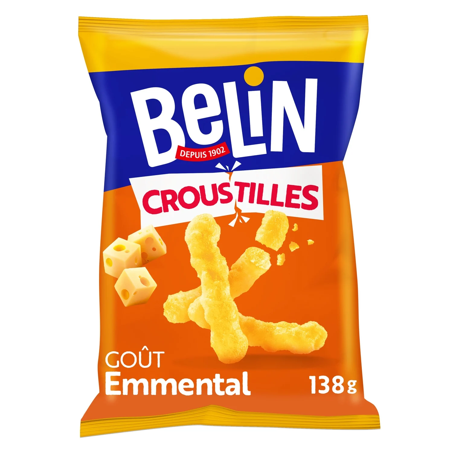 Biscuits apéritifs goût emmental Croustilles BELIN - 138 g
