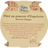 Pâté au piment d'Espelette REFLETS DE FRANCE - 180g