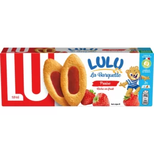 Biscuits à la fraise La Barquette Lulu LU La boîte de 3 sachets - 120 g