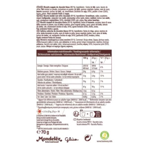 Biscuits nappés au chocolat blanc Mikado LU La boîte de 70 g