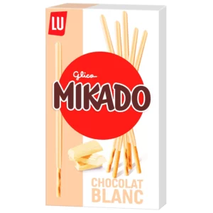 Biscuits nappés au chocolat blanc Mikado LU La boîte de 70 g