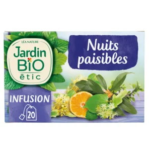 Infusion nuits paisibles Bio JARDIN BIO ETIC la boîte de 20 sachets