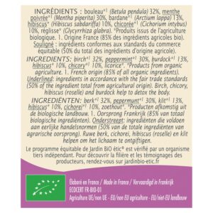 Infusion détox Bio JARDIN BIO ETIC la boîte de 20 sachets
