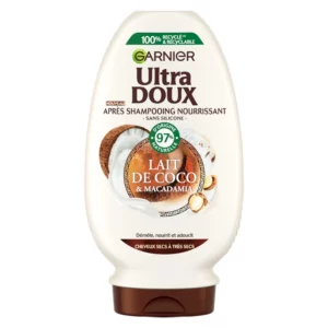 Après-shampoing Nourissant Cheveux secs Lait de coco et Macadamia Sans silicone Ultra Doux - 250mL