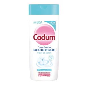 Gel douche Velours Fleur de Coton Adoucissant CADUM le flacon de 450mL