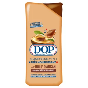Shampoing Très nourrissant 2en1 Cheveux très secs ou frisés A L'huile d'argan DOP le flacon de 400mL