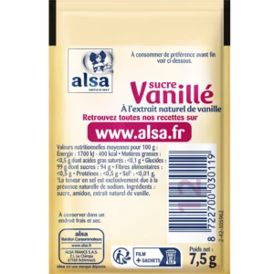 Sucre Vanillé ALSA les 12 sachets - 90g