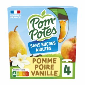 Compotes Pomme Poire Vanille - 4 x 90g