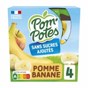 Compotes pomme banane - 4 x 90g