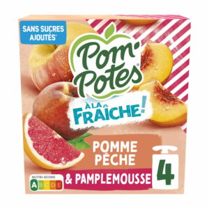 Compotes Pomme Pêche Pamplemousse - 4 x 90g