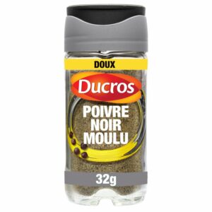 Poivre noir moulu doux force 5 - 32g