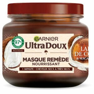 Masque Remède Nourissant Cheveux Secs Lait de Coco Macadamia ULTRA DOUX - 340ml