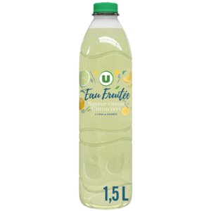 U Eau de source aromatisée citron citron vert 1,5L