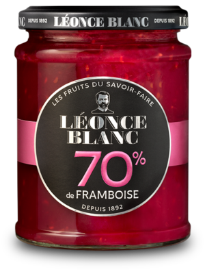 Confiture framboise allégée en sucres LEONCE BLANC - 320g