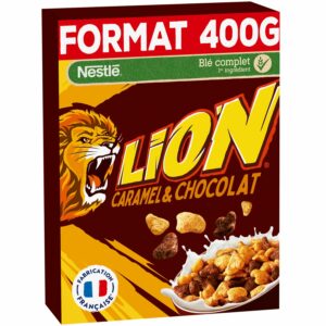 Céréales caramel & chocolat LION - 400g