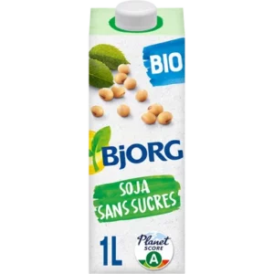 Boisson végétale Bio Soja Sans sucres BJORG - Brique 1L